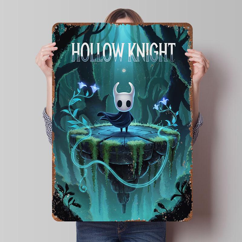 

Hollow Knight Game Tinplate Poster Customized Wall Art Vintage Retro Metal Signs for Bedroom Decoration Room Wand Deko Man Cave 7.9x11.8In(20x30cm)