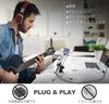 Alvoxcon A800 USB Condenser Microphone for PC and Live Commentary, Unidirectional, with Earphone Jack, Adjustable Volume, Skype, Streaming,
