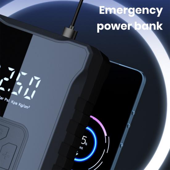 Tire Inflator Portable Air Compressor with Digital Display High Power Rechargeable Portable Electric Air Pump Tire Pressure Gauge