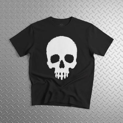 Skull T Shirt Black Minimal Skull Graphic Black Tee Goth Shirt Horror Shirt Punk Style Halloween Shirt Metalhead Gift For Skull Lovers Sid
