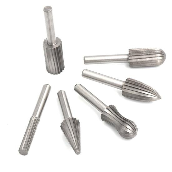 

6шт 55 мм 1/4 дюйма хвостовик резьба по дереву HSS борфрезы набор электрических сверл