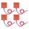 4Pcs Heat Mat Silicone Heater Pad Warmer 12V 7.5W 120 To 150 Celsius  50x50mm for Pipeline Barrel