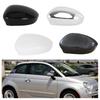2pcs Car Side Mirror Cover Reverse Mirror Cap For Fiat 500 500C Abarth 2007-2025 Automobile Replacement Case Shell  Accessory