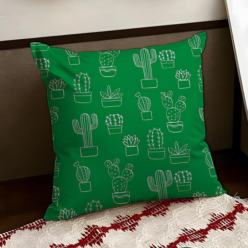 Prickly Cactus Cushion Cover Reversible Soft Durable Pillow Cover Home  Car MultiScene Use for Daily Comfort