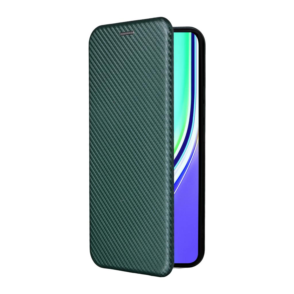 For Realme P3 Pro 5G Case Carbon Fiber Texture Drop-Proof PU Leather Phone Cover