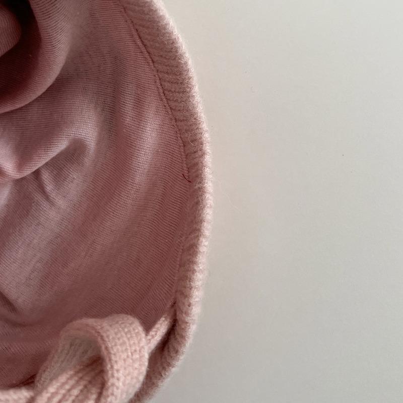 Baby Knitted Hat Winter Warm Knitted Beanie with Cherry Pattern Ear Flap Cap for Infant Boys Girls Newborn Photography Props