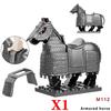 Historically Famous Battle Horse Building Block Model Medieval Cavalry Soldiers Figure Bricks Accessories Toys For Kids J108