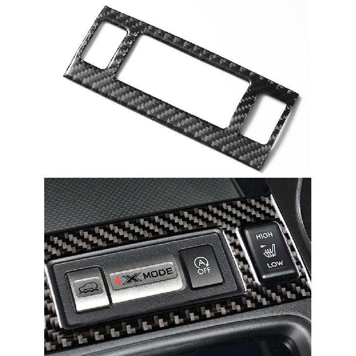 Car Carbon Fiber Central Console A/C Switch Panel Rear Dashboard Side Air Vent Outlet Cov For Subaru Forester 2013-2018