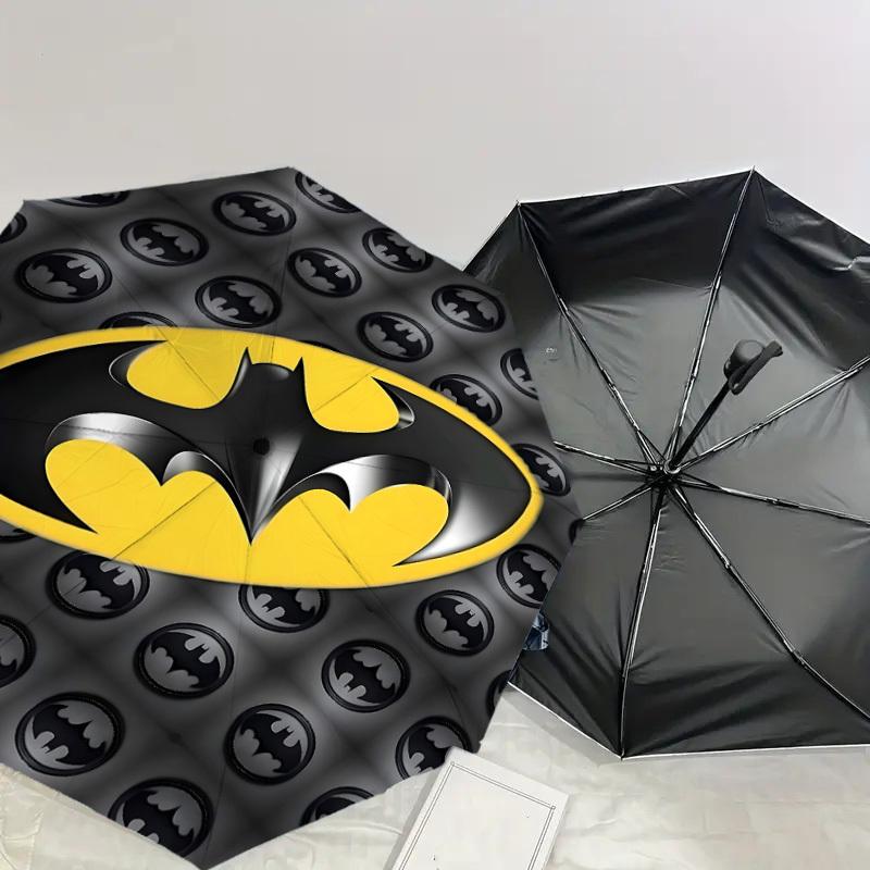 1PC Warner Batman Logo Umbrella-8-Rib Reinforced, Automatic Open, Lightweight & Durable-A56