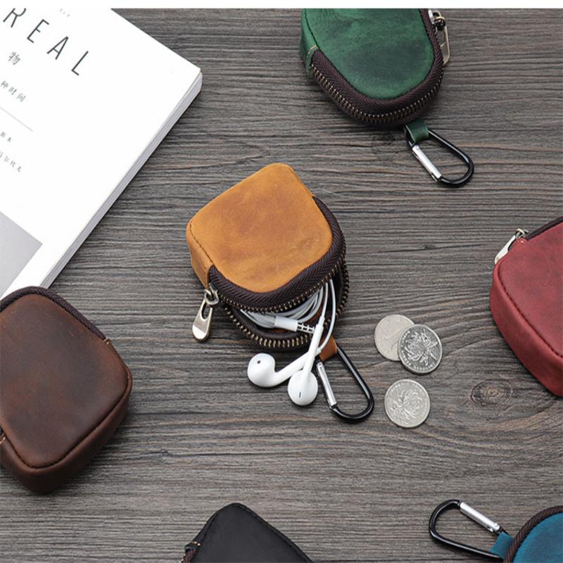 Portamonete in Ecopelle Borsa Piccola Retro con Zip per Monete Auricolari Accessori Ciondolo