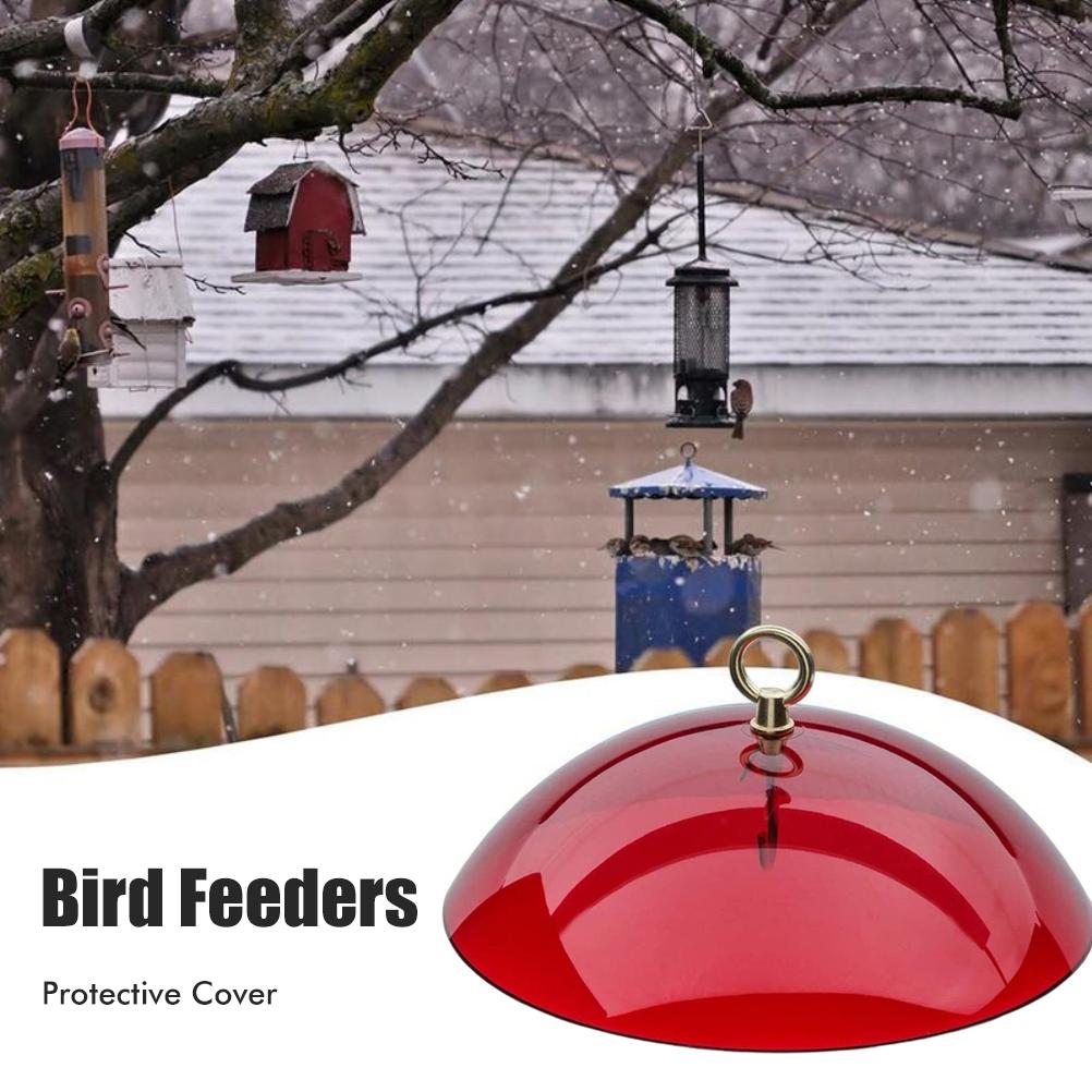 Outdoor Baffle for Bird Feeder Clear Bird Feeder Protective Dome Hanging Hummingbird Feeders Guard