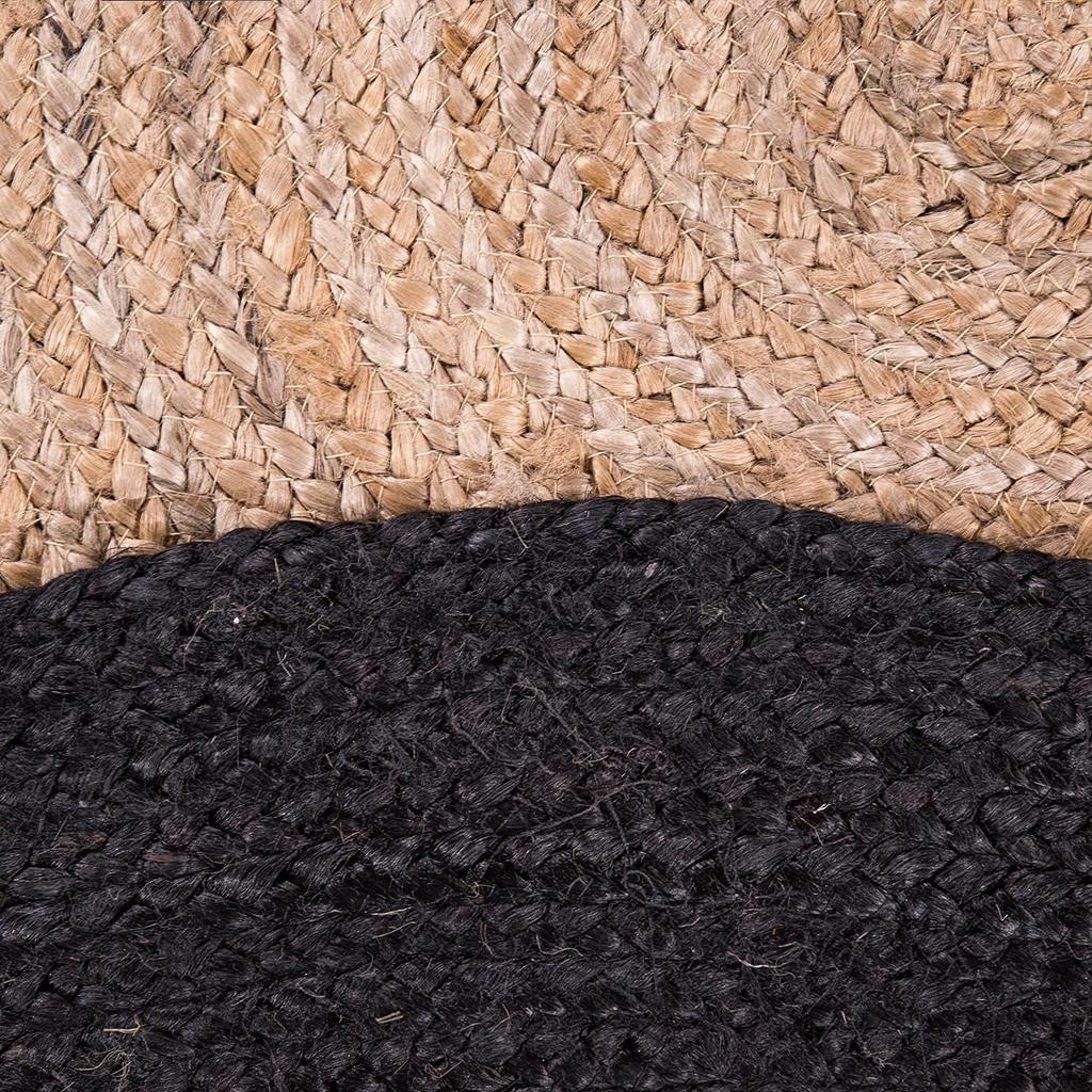 Ručně vyráběný jutový kulatý koberec Přírodní koberec pro jakýkoli prostor Vzhled Rustikální dekor Pro jakoukoli prostorovou oblast