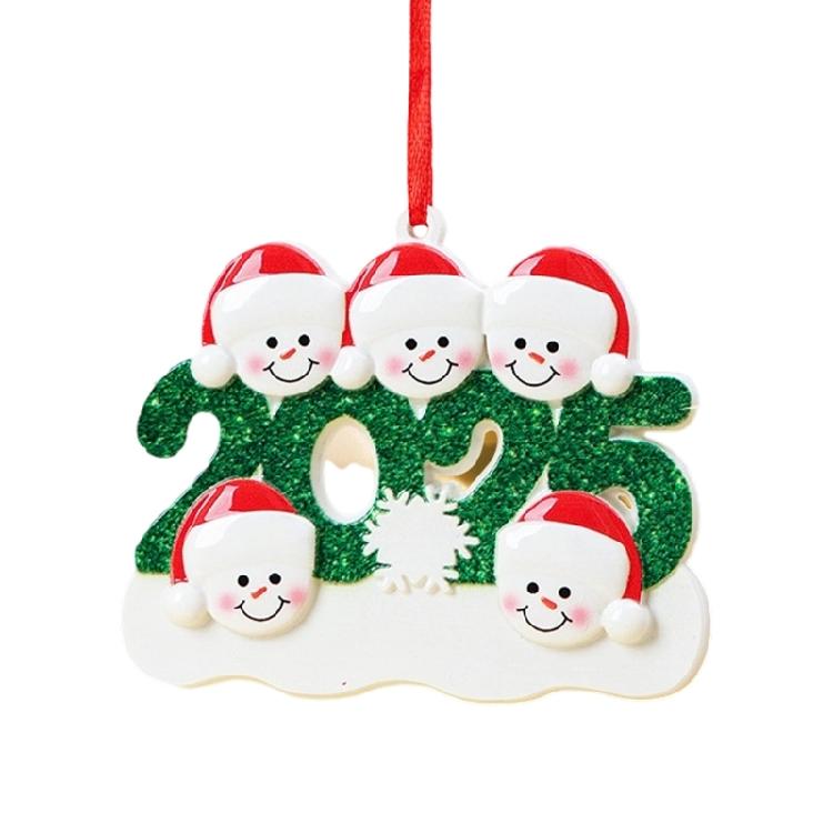 Snowman Resin Christmas Ornament Customizable Decoration Safe For Children Family Holiday