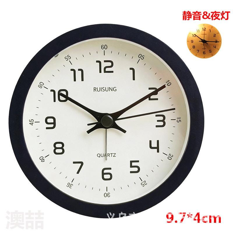 Square round simple plastic alarm clock, children's and students' alarm clocks and clocks
