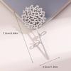 Metal Dandelion Flower Brooch Hollow Floral Brooch Pin Minimalist Lapel Pins  Clothes Decoration