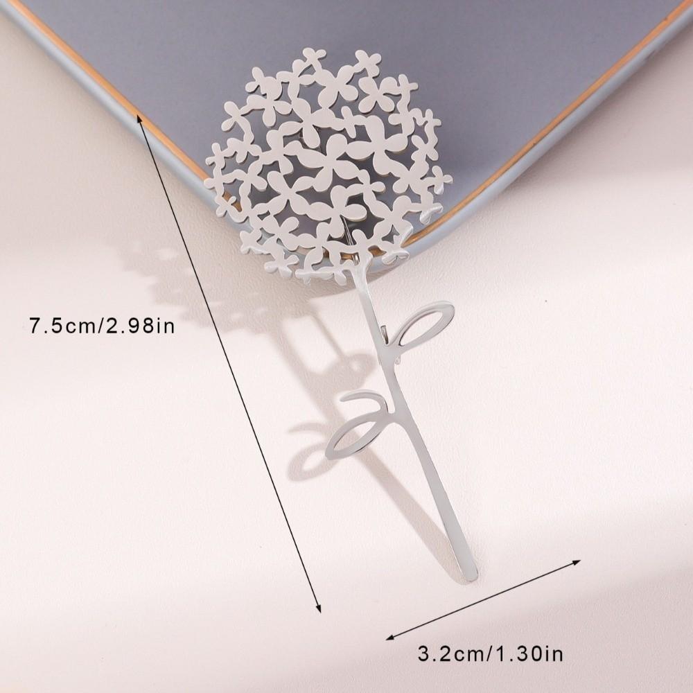Metal Dandelion Flower Brooch Hollow Floral Brooch Pin Minimalist Lapel Pins  Clothes Decoration