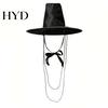 Korean Traditional Hat Hat, Anime Cosplay Accessory, Stage Performance Flat Cultural Party Top with Beaded Chain for Cosplay, Costume