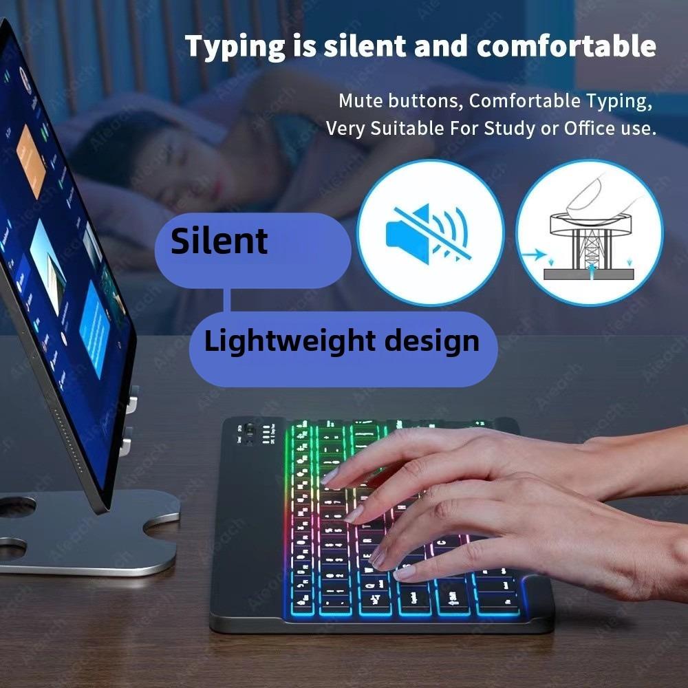 Bluetooth Keyboard Set with Mouse Backlit Keyboard for Phone Tablet