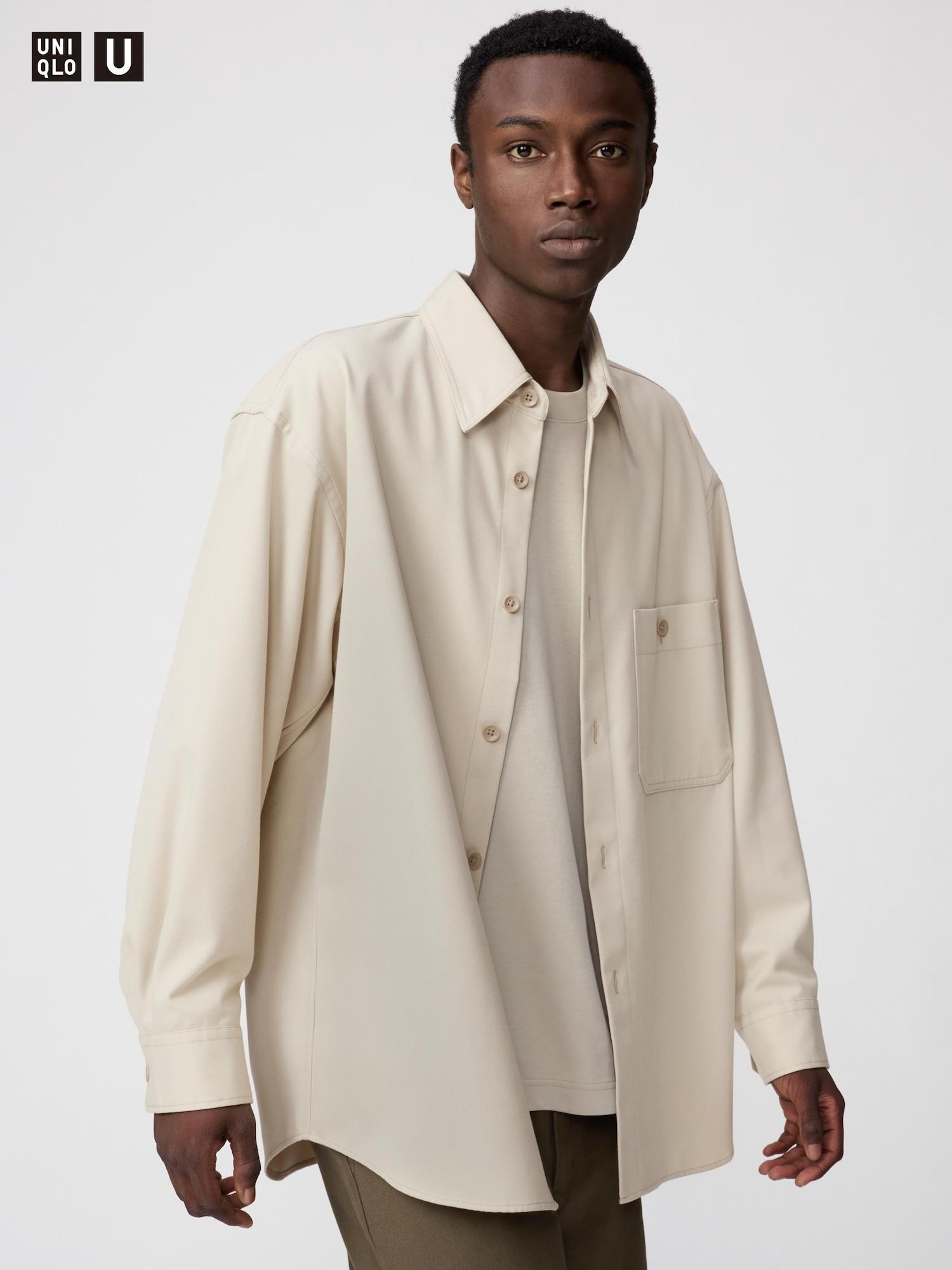

Uniqlo Твиловая рабочая рубашка оверсайз с длинным рукавом 30 NATURAL/UNISEX XXL