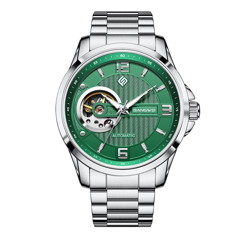 

BANGWEI Men s Automatic Waterproof Mechanical Wristwatch - Simple Business Style.