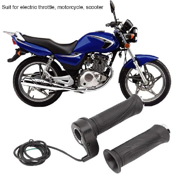 Acouto Electric Throttle, Throttle Handle Grips E-Bike Throttle Handle Accelerator Grips and Grip Cable for Electric Bike Scooter ATV Dirt Bike