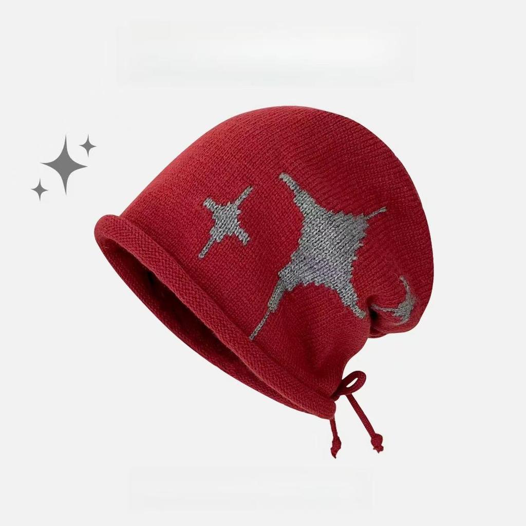 Women's Large Head Beanie: Autumn/Winter Breathable Loose Knit Hat for a Slimming Look.