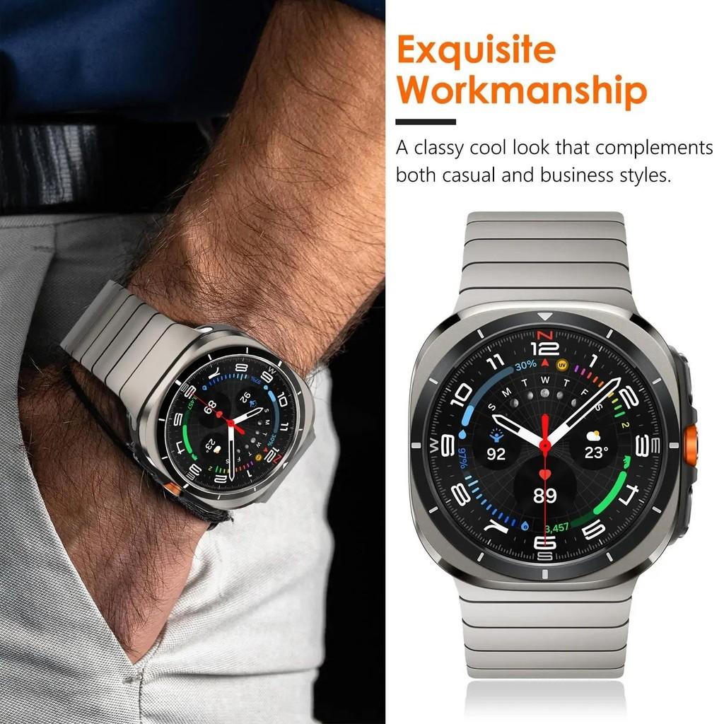 Luxusní kovový řemínek ze slitiny titanu bez mezery pro Samsung Galaxy Watch 47mm Ultra 2026 Pánský dámský řemínek pro Galaxy Watch Ultra 2026