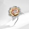 Light luxury high-end two-color rose brooch high-end sense exquisite and elegant suit brooch accessories pin jewelry