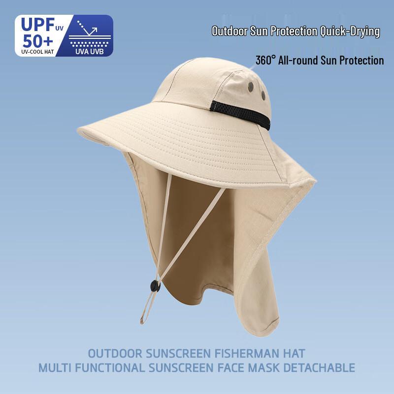 USAN HOME Outdoor Wide-Brim Sun Protection Bucket Hat
