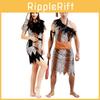Completo Unisex Moderno Primitivo per Coppia con Stampa Leopardata Selvaggia per Divertenti Esibizioni sul Palco