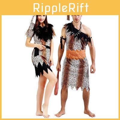 Unisex Modern Primitive Couple Leopard Print Wild Outfit For Funny Stage Performances