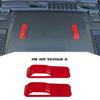 For 2018- Jeep Wrangler JL ABS Red Look Front Hood Decor Trim Cover Frame 2X