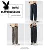 Playboy Men's Loose Straight Cotton Casual Pants