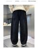 Boys' Fleece-Lined Corduroy Pants - Autumn & Winter Style, Thickened One-Piece Fleece, Handsome Casual Pants for Older Boys