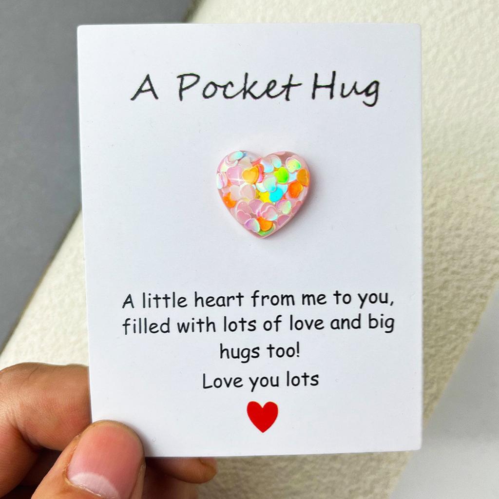 Fai da te Tasca Cuore Resina Regalo Biglietto di Benedizione 1 pz