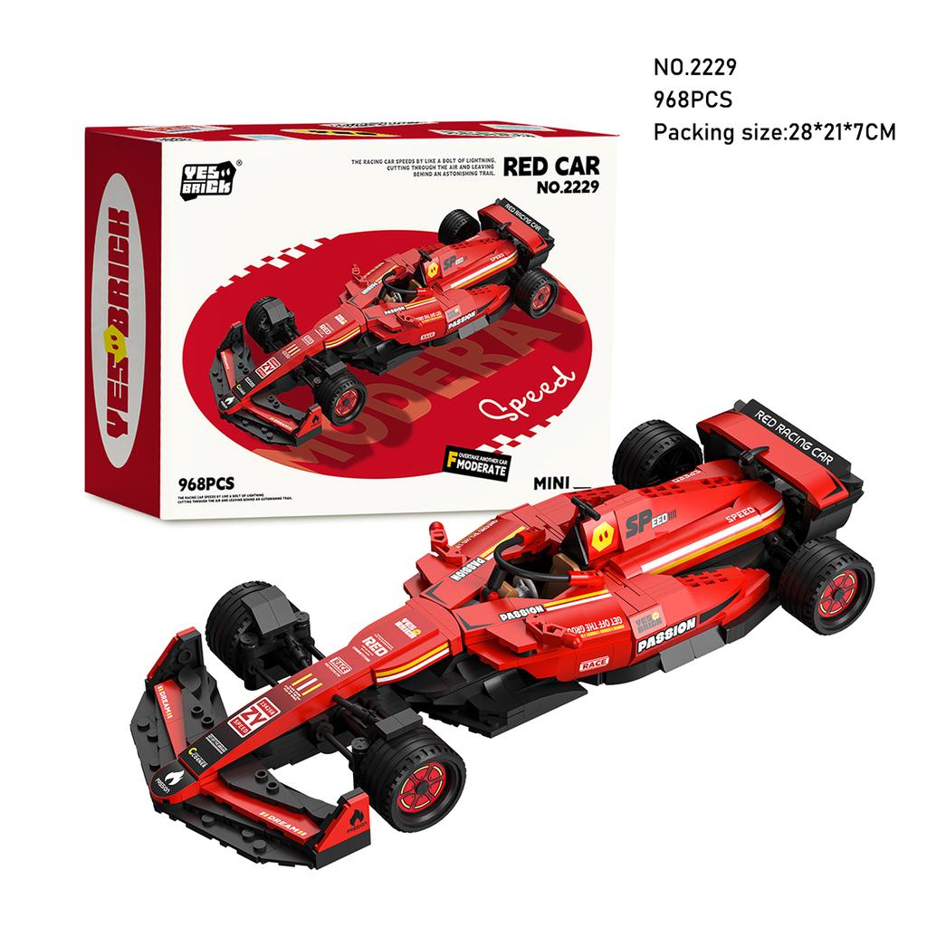 New Car F1 Vehicle Model Assembled Building Blocks Formula Sport Car Mini Bricks Game Boys Toys Collection Gifts Wall Decor
