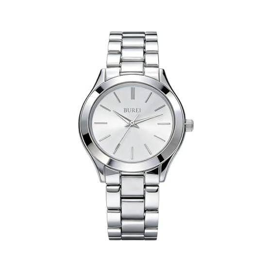 BUREI Women s Watch, Analog Quartz, Waterproof, Stainless Steel Belt Wrist Watch, Simple, Business, Stylish, For Women s Commuting, Popular, Women s