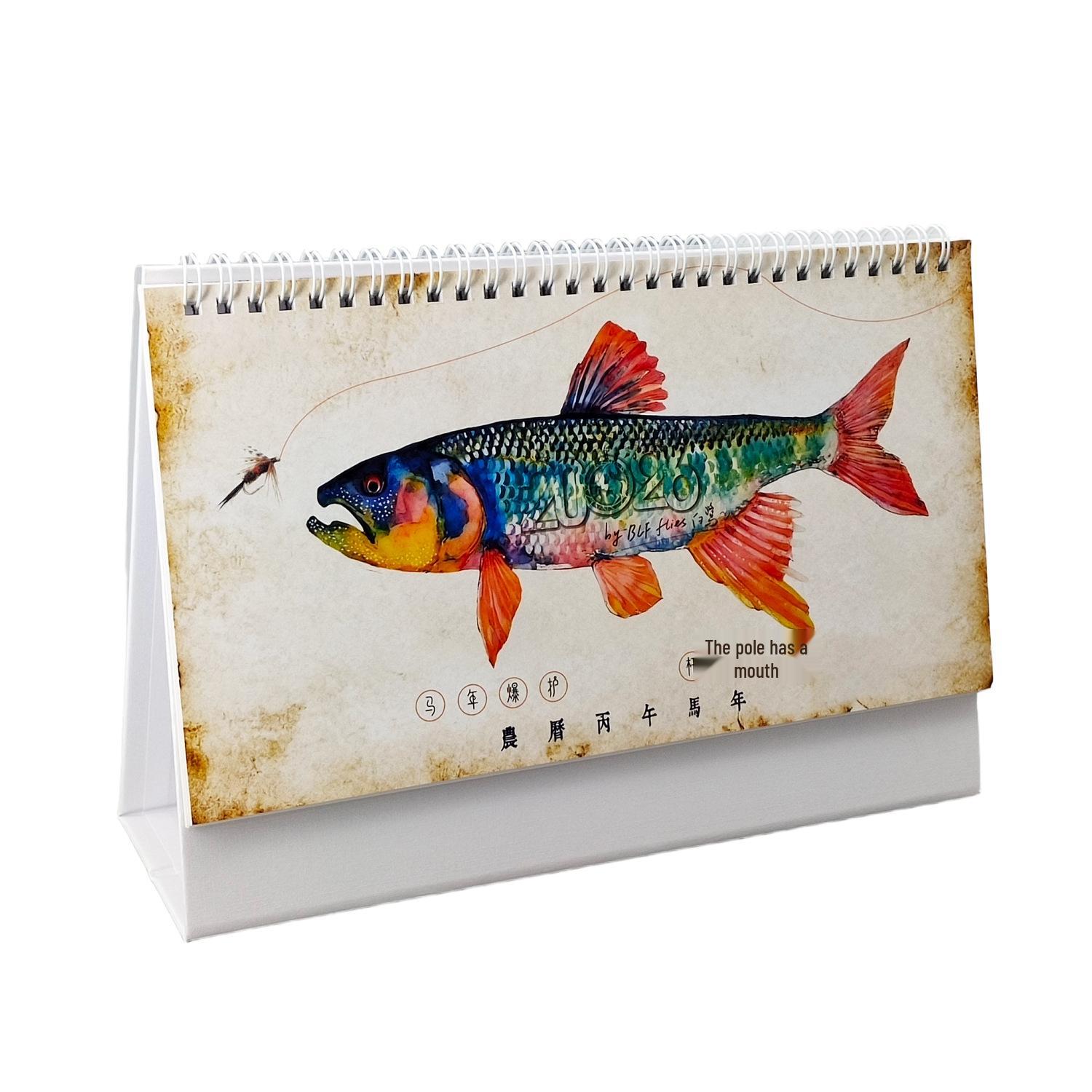 White Egret Fly Fishing Desk Calendar 2026-2027 Collector s Edition with Extended Battery Life