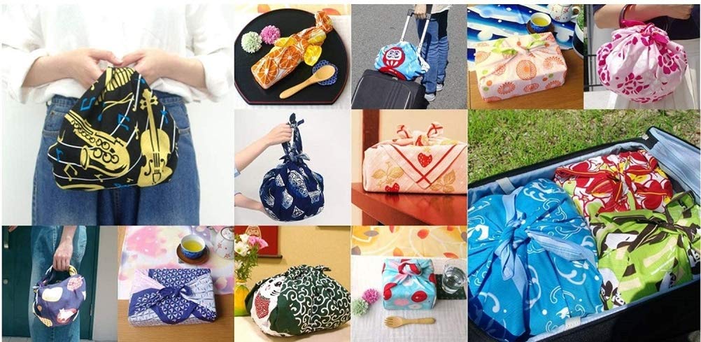 Miyamoto Kenema Made in Japan Large Furoshiki 90x90cm Fox Inari 6559 Miyamoto-Towel (Wrapping Cloth) (Hyakusen Design)