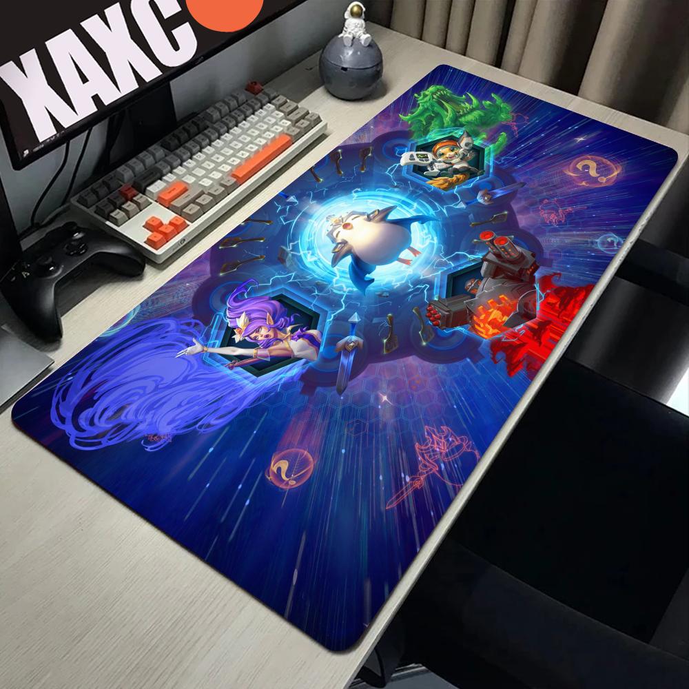 Teamfight Tactics Mouse Ped Anime Pc Gamer Kawaii Pad Rubber Keyboard Large Xxl Carpet Mause Gaming Mat Mats Desk Accessories