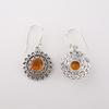 Citrine Gemstone 925 Sterling Silver Jewelry Drop/Dangle Earrings 1.57" For Gift CE-19-6