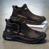 New winter retro leather brown high-top leather shoes sports soft-soled Martin boots