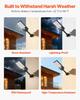 4 Pack 500W Solar Street Lights Outdoor, 50000LM, Commercial Parking Lot Lights Dusk To Dawn, LED Flood Security Lamp with Motion Sensor, IP65