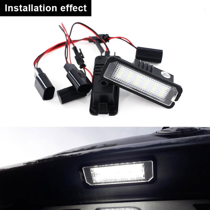 1/2pcs 12V Car's LED License Plate Lights For CC Eos Golf 4 5 6 7 LED Number License Plate Lights With Canbus Exterior Accessor