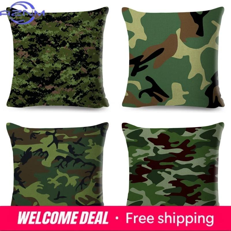 Heimdeko Geometrische Kissenbezüge Dekorative Militär-Camo Kissenbezüge Schlafzimmer Wohnzimmer Sofa Autos