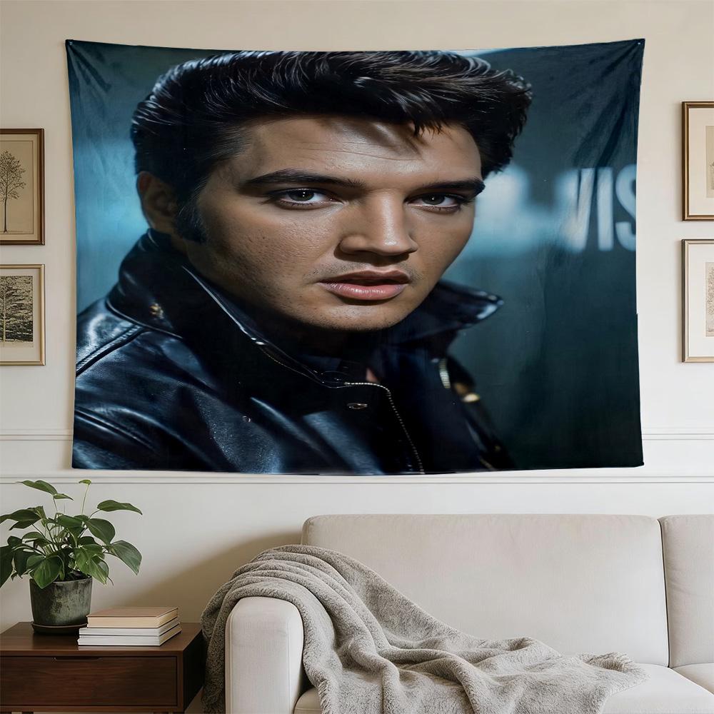Elvis Presley Guitar Performance Large Size Wall Tapestry, Room Aesthetic Decor for Living Room Party Background,Perfect Gift