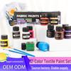 12-kleurig Textielpigmenten Set (25ml) voor doe-het-zelf Glas, Graffiti, Aquarel, Gouache en Acrylverf