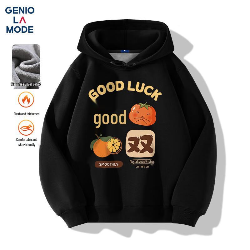 

GENIOLAMODE Men s Fleece-Lined Graphic Hoodie 3XL