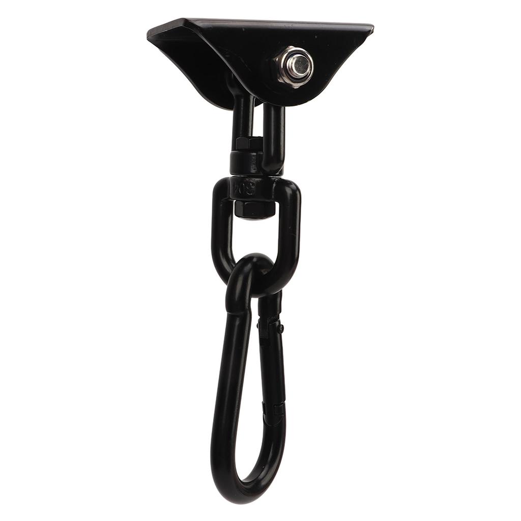 Hammock Hanging Hook Stainless Steel 360 Degree Rotate Strong Bearing Hammock Hanging Kit for Outdoor Use Black