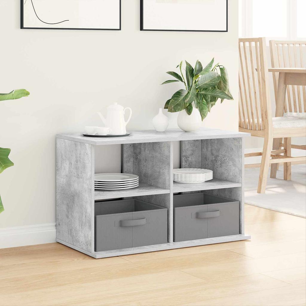 TV Stand with Drawers Concrete Grey 79 x 40 x 48 cm